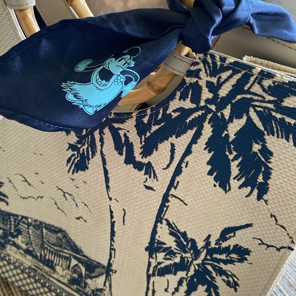 Disney Mickey Minnie Mouse Billabong Zara Bamboo Straw Tropical Hawaiian Beach - Picture 16 of 16